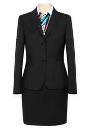 商務(wù)女工裝西服黑色毛滌TMXFNY5009